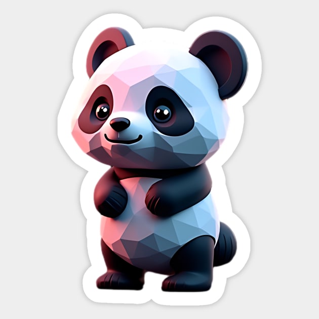 Kawaii Baby Panda 3D Sticker by animegirlnft